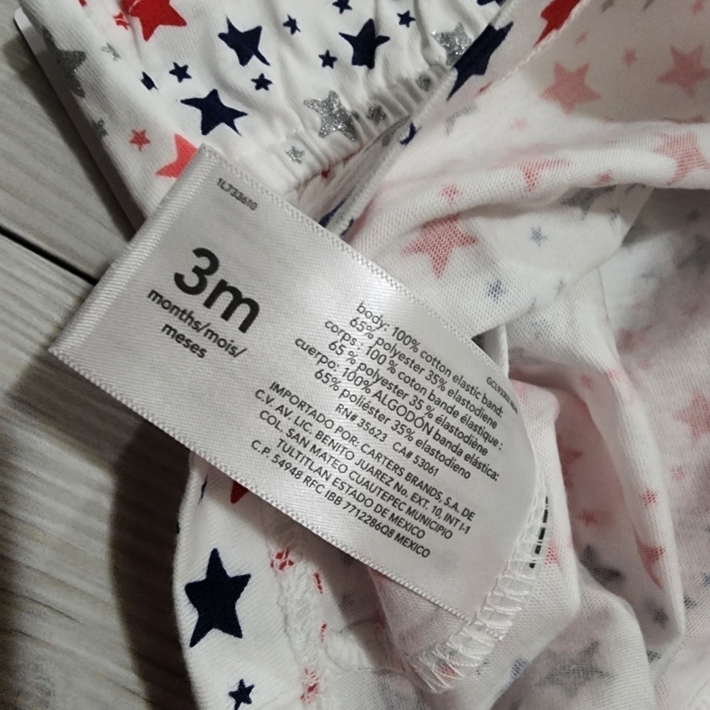Carter's 2 piece short and tank top Red white and blue outfit Size 3MO NWT - Picture 11 of 14